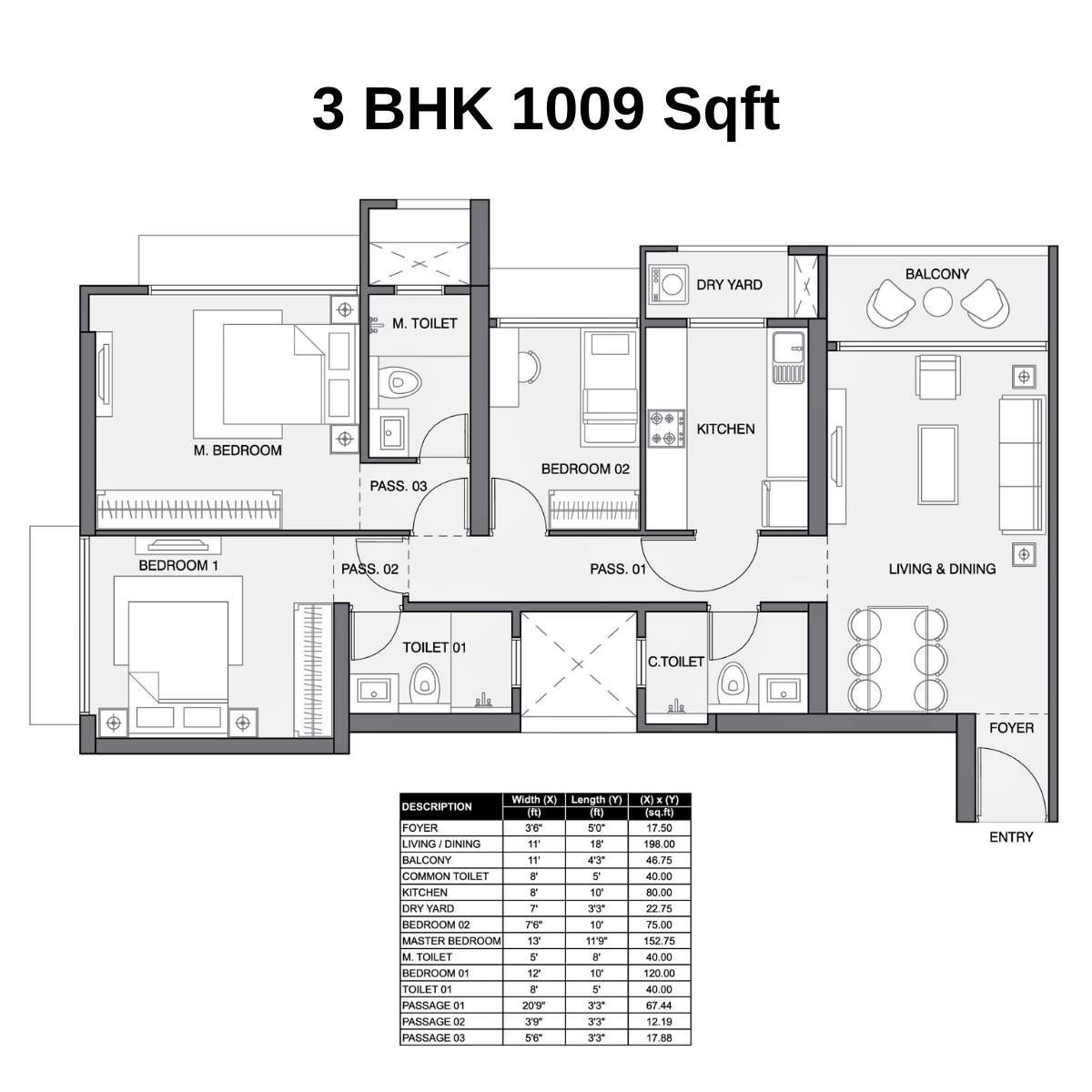 Sheth-Edmont-Floor-Plan-3-BHK-1009-Sqft